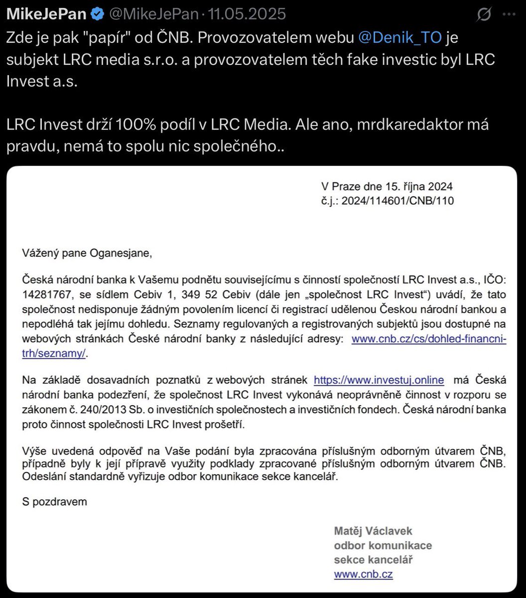 Jiří Hrebenar tweet media