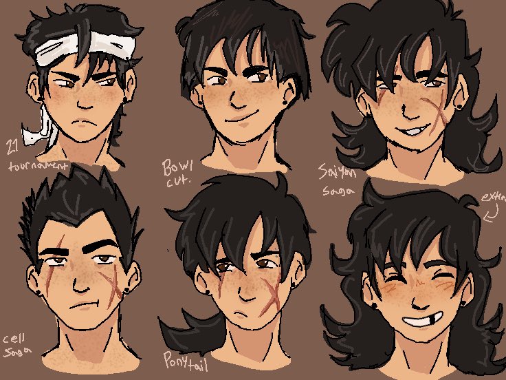 oatmealdogs's tweet image. yamcha + hairstyles!!!

you can really tell how much i hate the cell saga cut LOLLL

bonus desert bandit yam because he’s cute 

#dbz #wokeball #yamcha #dragonballz