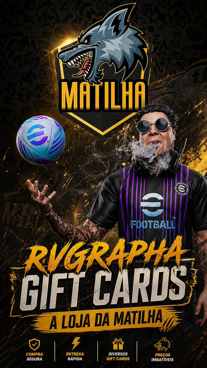 rvgrapha1's tweet image. ESSE ACABA RAPIDO 
🚨🚨🚨🚨🚨🚨🚨
GOOGLEPLAY POUCAS UNIDADES
LINK - chat.whatsapp.com/FhDuw97x3ZU76E… 
#efootballMobile #GIFTCARD #GooglePlay