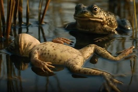 frogunited's tweet photo. Haven't left the pond in 3 days, ate 47 flies, and my only exercise is dodging responsibilities. https://t.co/gXdyc54gha