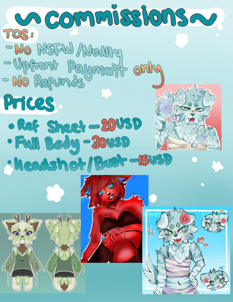 buttertoastnjam's tweet image. Commmission Sheet Prices

#furrycommision #commissionsopen
#furryartists #furryartsfw