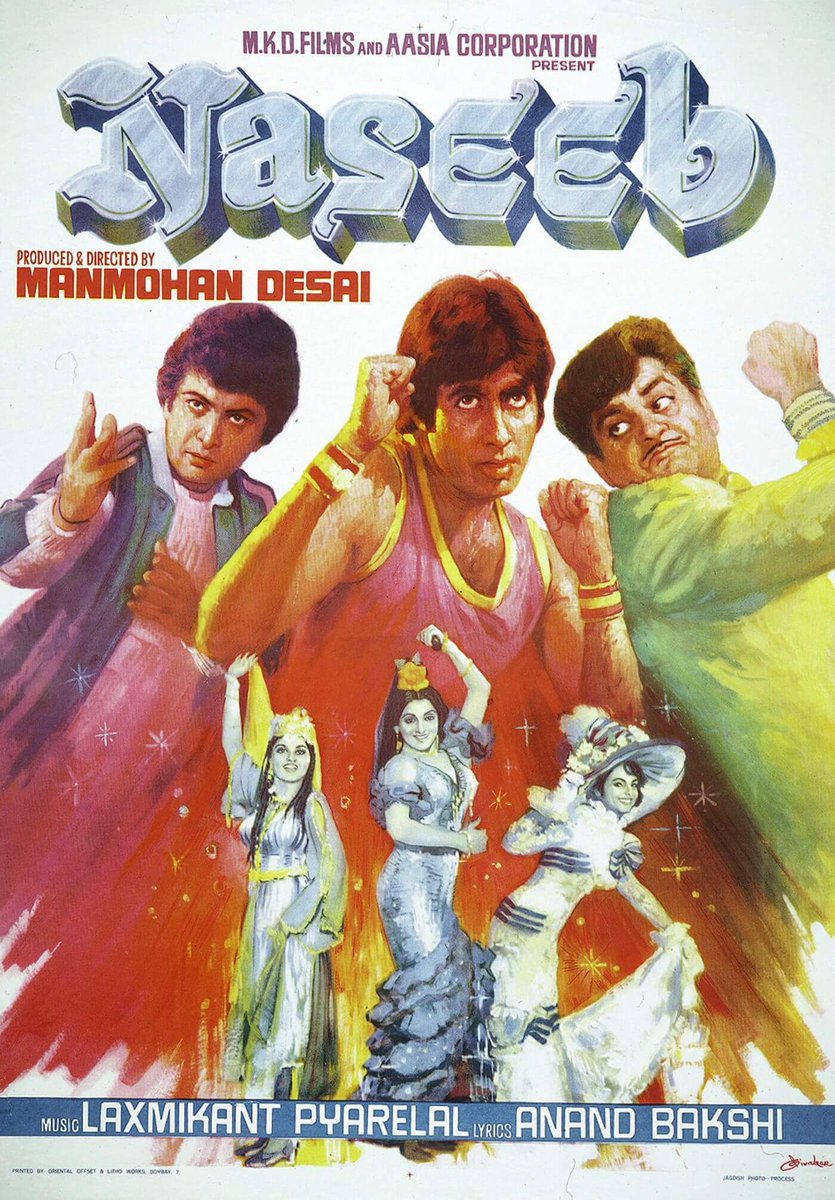 harsimar_bhamra's tweet image. #45YearsOfNaseeb
One of the best &amp;amp; entertaining a Multistarer movie of all time .
Best thing about that movie was its Starcast many - Many Top&amp;amp;popular Heroes &amp;amp;Heroines , Almost every big Villians .
You will rarely find such StarCast
You will never bore from this movie
#Bollywood