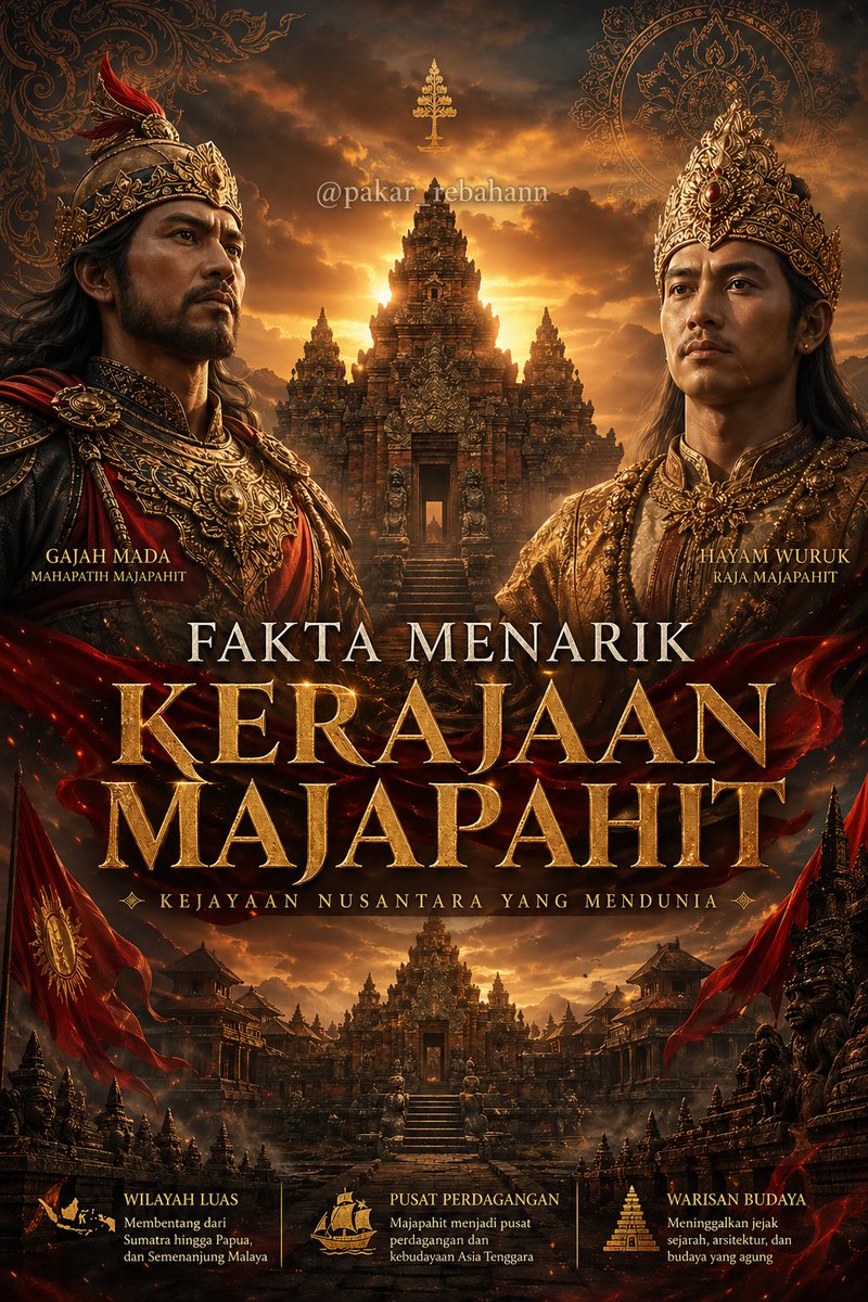 Tahukah Kalian? 

Kerajaan Majapahit merupakan salah satu kerajaan terbesar dan paling berpengaruh dalam sejarah Indonesia. Kerajaan ini mencapai puncak kejayaannya di bawah pemerintahan Hayam Wuruk (1350–1389) dengan bantuan Mahapatih Gajah Mada.  Majapahit memiliki banyak aspek