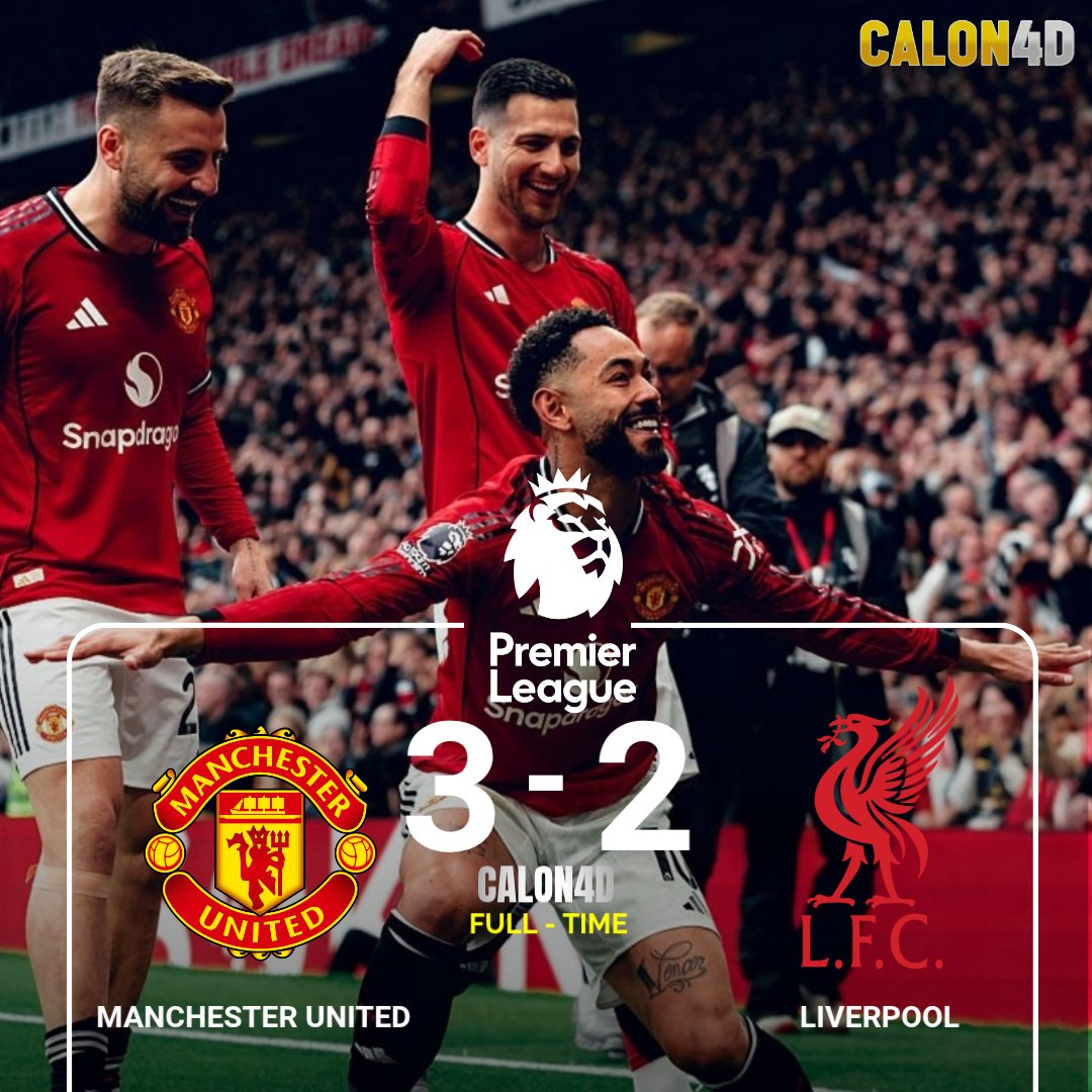 calon4dx's tweet image. Manchester United 3-2 Liverpool.
Big match penuh drama.
#PremierLeague #ManchesterUnited #Liverpool #CALON4D