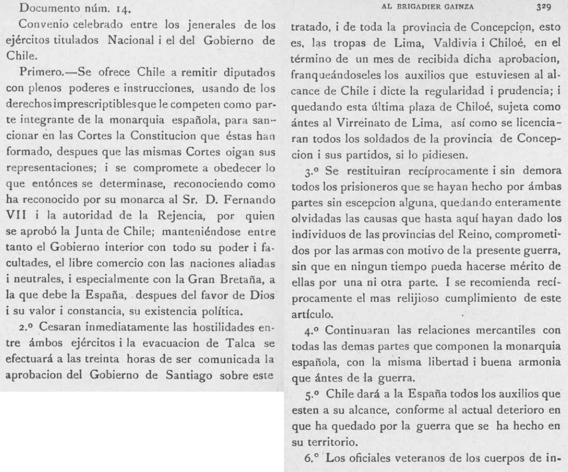 RBEZZATO's tweet image. #Efemérides. El 03 de Mayo de 1814 se firma el Tratado de Lircay, entre el jefe de las fuerzas realistas brigadier Gabino Gaínza y los representantes del Director Supremo Francisco de la Lastra, los brigadieres Bernardo O'Higgins y Juan Mackenna, estableciéndose un cese al fuego.