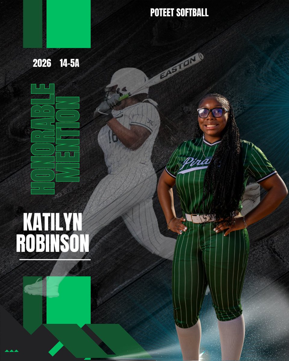 PoteetSoftball's tweet photo. Lots to celebrate in 2026
14-5A
2nd Team Outfield 
Honorable Mention
💚🏴‍☠️🥎 https://t.co/xuzzn6JgeL