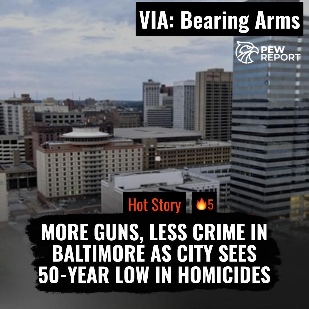 pewreportnews's tweet image. Baltimore homicide rates hit a 50-year low as concealed carry permits soar post-Bruen. More armed citizens = safer streets? Evidence suggests yes. Read more: pew.report/c/mENAly #2A #GunRights
