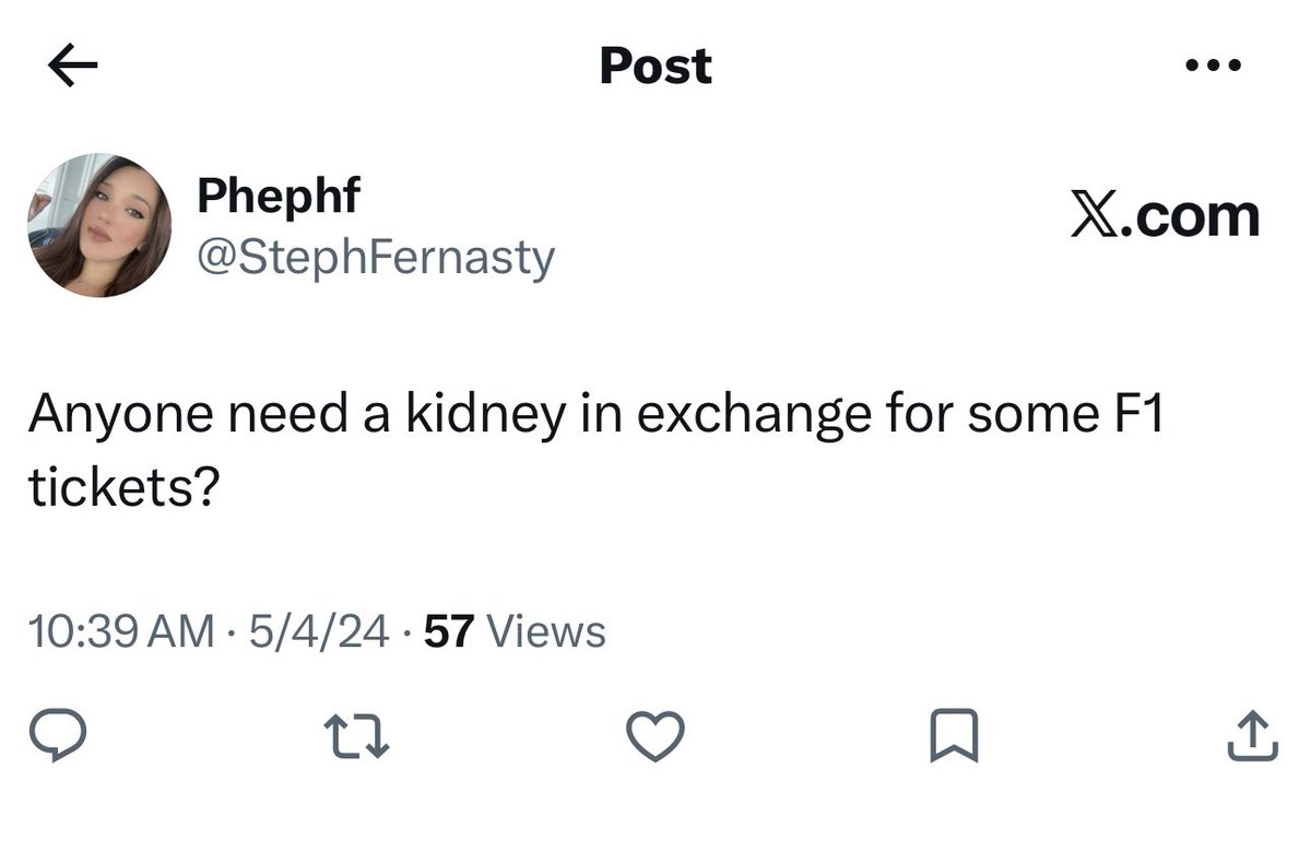 StephFernasty's tweet photo. Guys, I made it to F1. Don’t give up on your dreams. https://t.co/9GdebRp3cM
