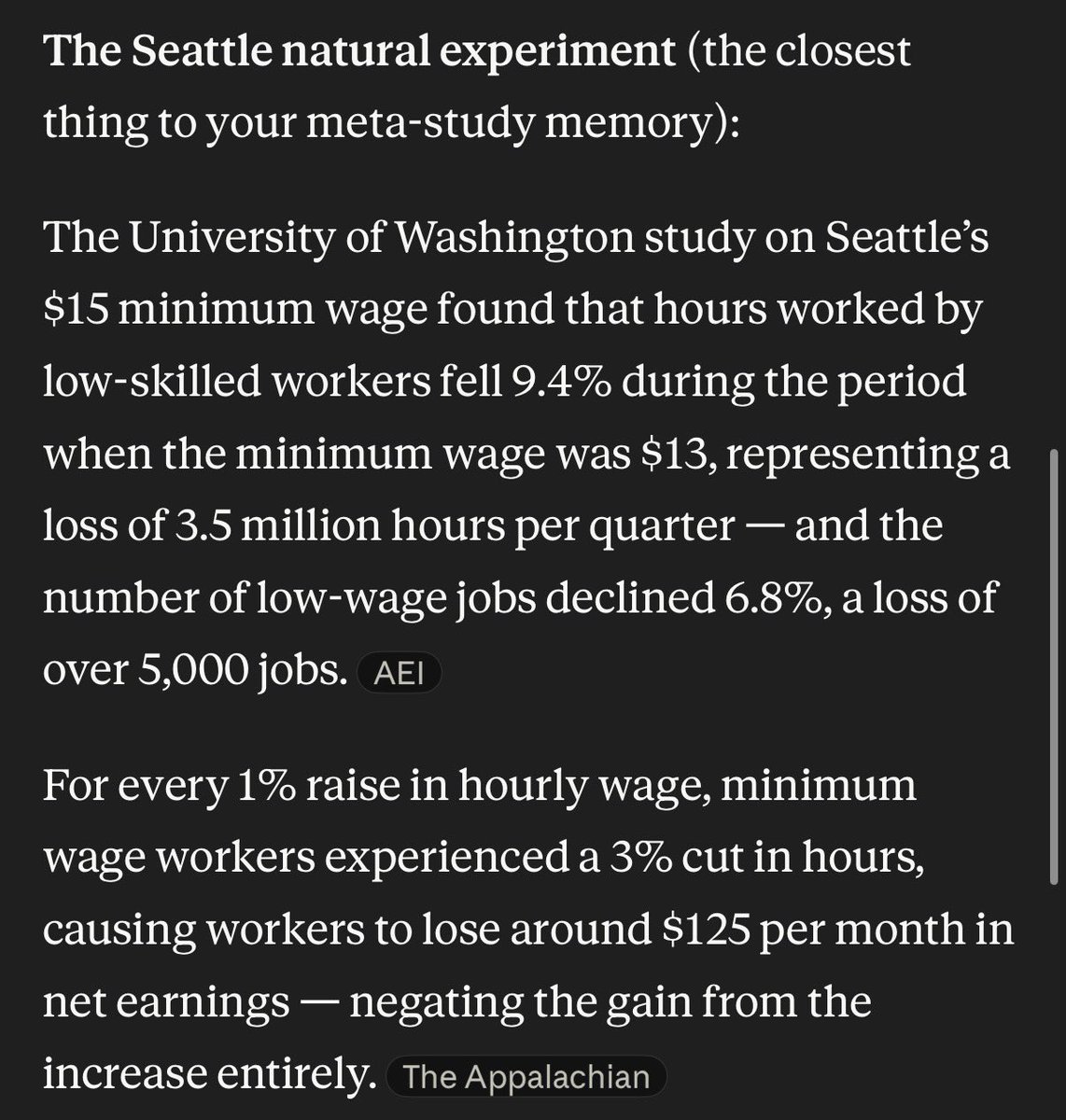 OliverScale01's tweet photo. @SellikBhoy @iWalkOutdoors Please try reading an economics book. Enforcing a higher wage does not always lead to a better outcome. https://t.co/EhpyjtEeWX