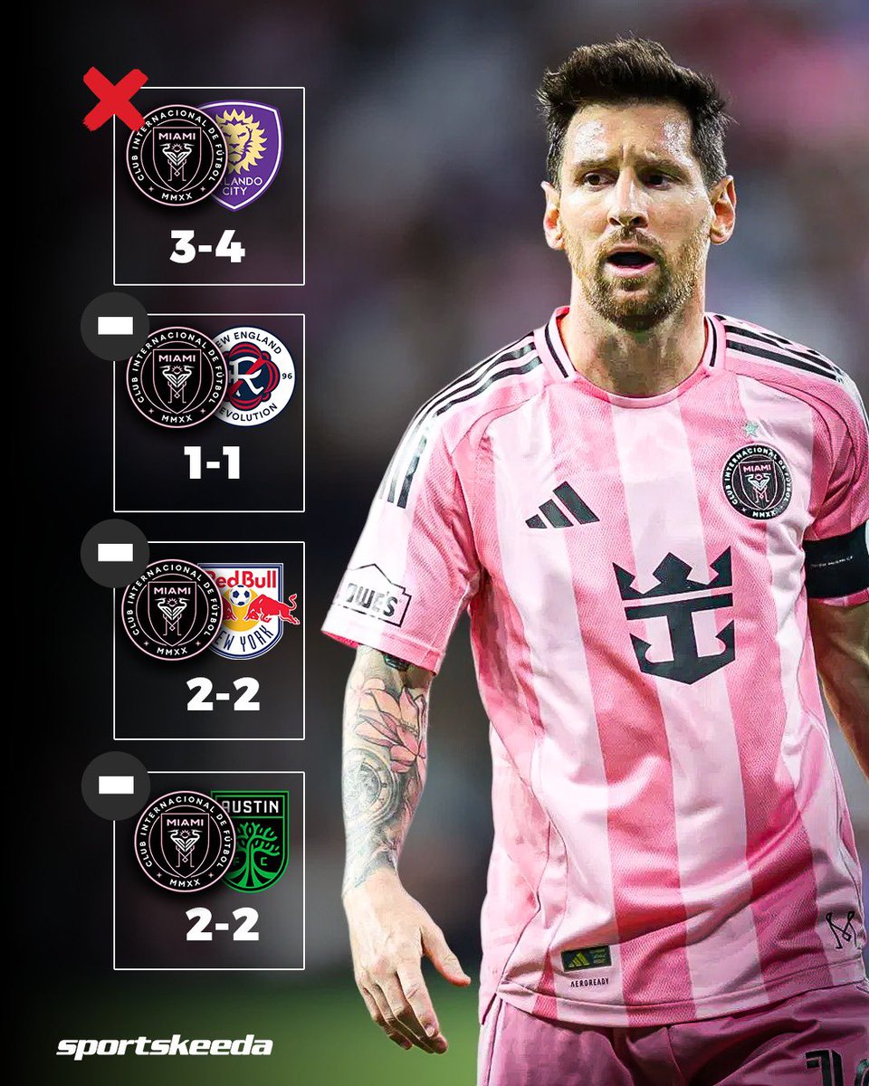 skworldfootball's tweet image. Lionel Messi’s Inter Miami are yet to pick up a win at their new home stadium — Nu Stadium. 😖🦩❌⏳

#InterMiami #MLS #Football #LionelMessi