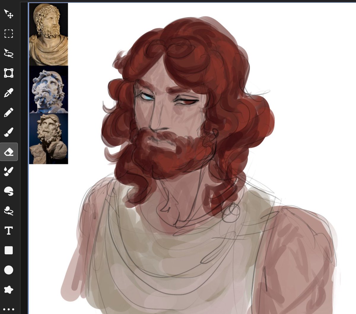 GasoliteNocturn's tweet image. Odysseus and Calypso 

Still making sketches and concepts to catch characters and how I see them :&amp;gt;

I love how some interpretations says that Ody can have heterochromia AND JUST LOOK AT THAT.

#epicthemusical #epicfanart #epic #odysseus #calypso #greekmythology