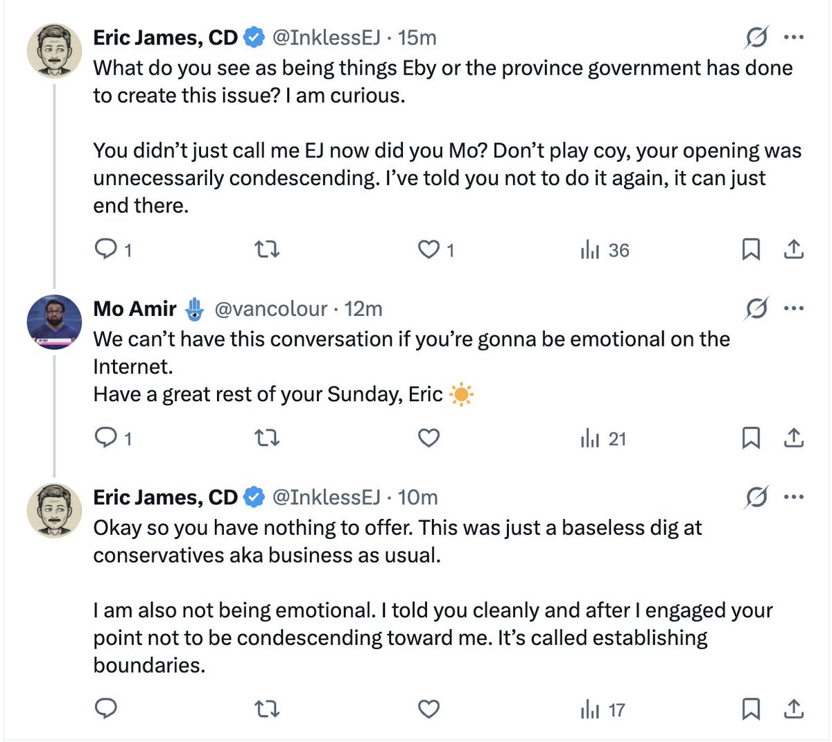 Eric James, CD tweet media