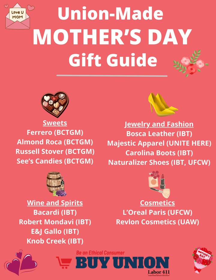 teamsters688's tweet image. Mother's Day is a week away, celebrate mom with something #UnionMade! #1u #Solidarity #BuyUnion