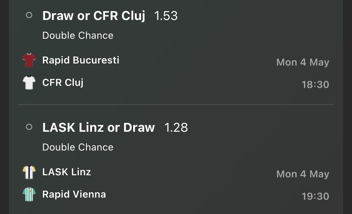 DingerBetTips's tweet image. 🚨🚨Daily ACCA #4🚨🚨

#Bet #Betting #Tips #Football #bettingtips #Accumulator #ACCA
