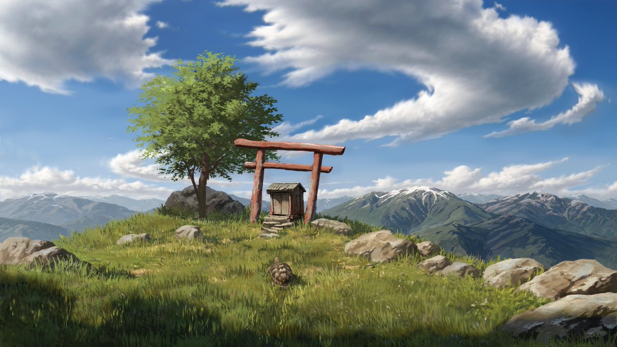 TT77610052's tweet image. sketch　finish
 #旅する亀 
#digitalart