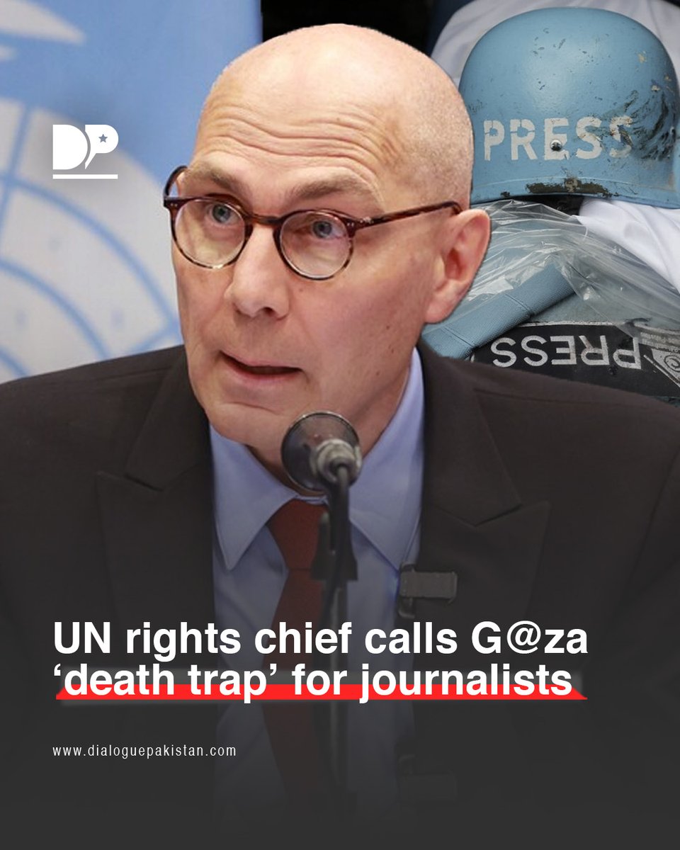 DialoguePak's tweet image. The UN’s top human rights official has raised concern over a rising wave of att@cks on journalists around the world, saying it is weakening press freedom, accountability, and democratic systems.

dialoguepakistan.com/en/world/un-ri…

 #DialoguePakistan #UN #HumanRights #Journalist #Press