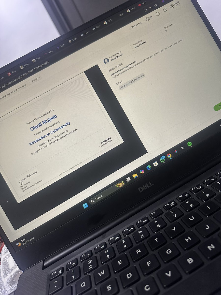 HolarDesign's tweet image. 🎉 🎉 Just finished the first step in my cybersecurity journey!
From zero to completing the intro course feels amazing.
Starting is the hardest part.
Who else is learning cybersecurity? Drop a 🔥
#CyberSecurity #LearningInPublic