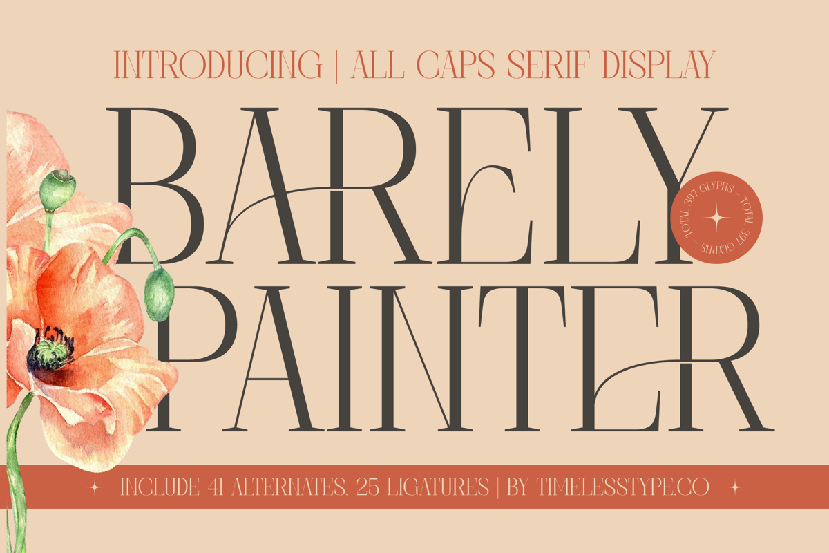 FontSpace's tweet image. Barely Painter by TimelessType.co fontspace.com/barely-painter… #font #typography #graphicdesign
