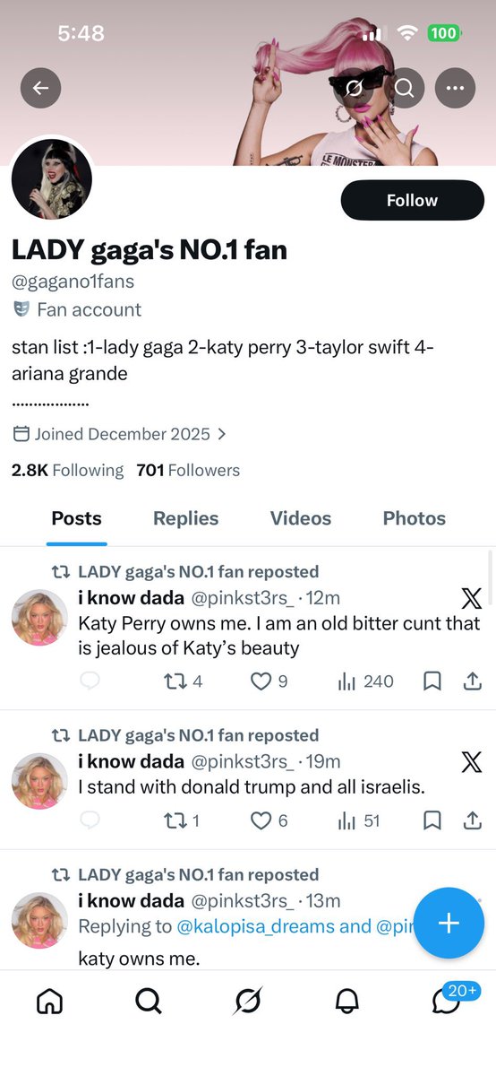 pinkst3rs's tweet photo. .@gagano1fans im guessing it ur jobless ass doing this.. like pls get a fucking hobby https://t.co/uc3HPufT3G