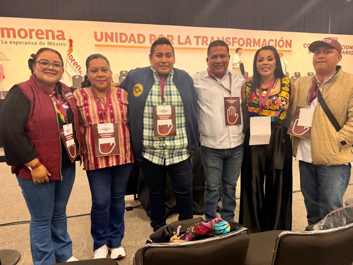 Imagen_Oax's tweet image. #México reafirma su transformación en Congreso Nacional: @saymipinedav Velasco

#Ciudad de #México.— En el #Congreso #Nacional de #Morena se destacó que #México vive un momento histórico, donde la transformación se construye día a día desde el territorio, con el pueblo y para el