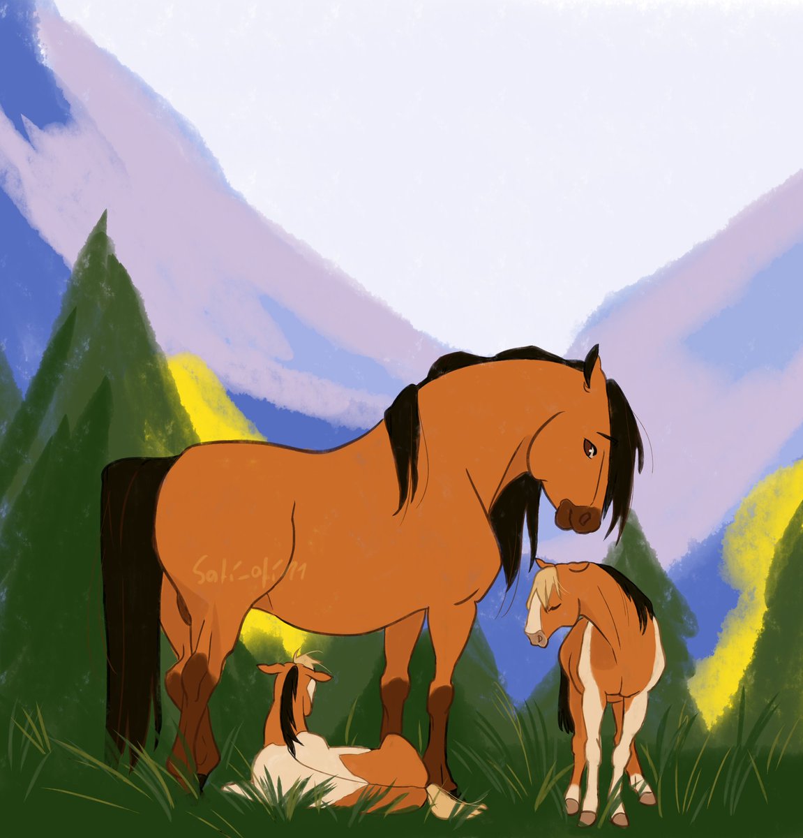 Sofi_Ofi11's tweet image. #Spirit apuesto que sería un padre excelente 🐎