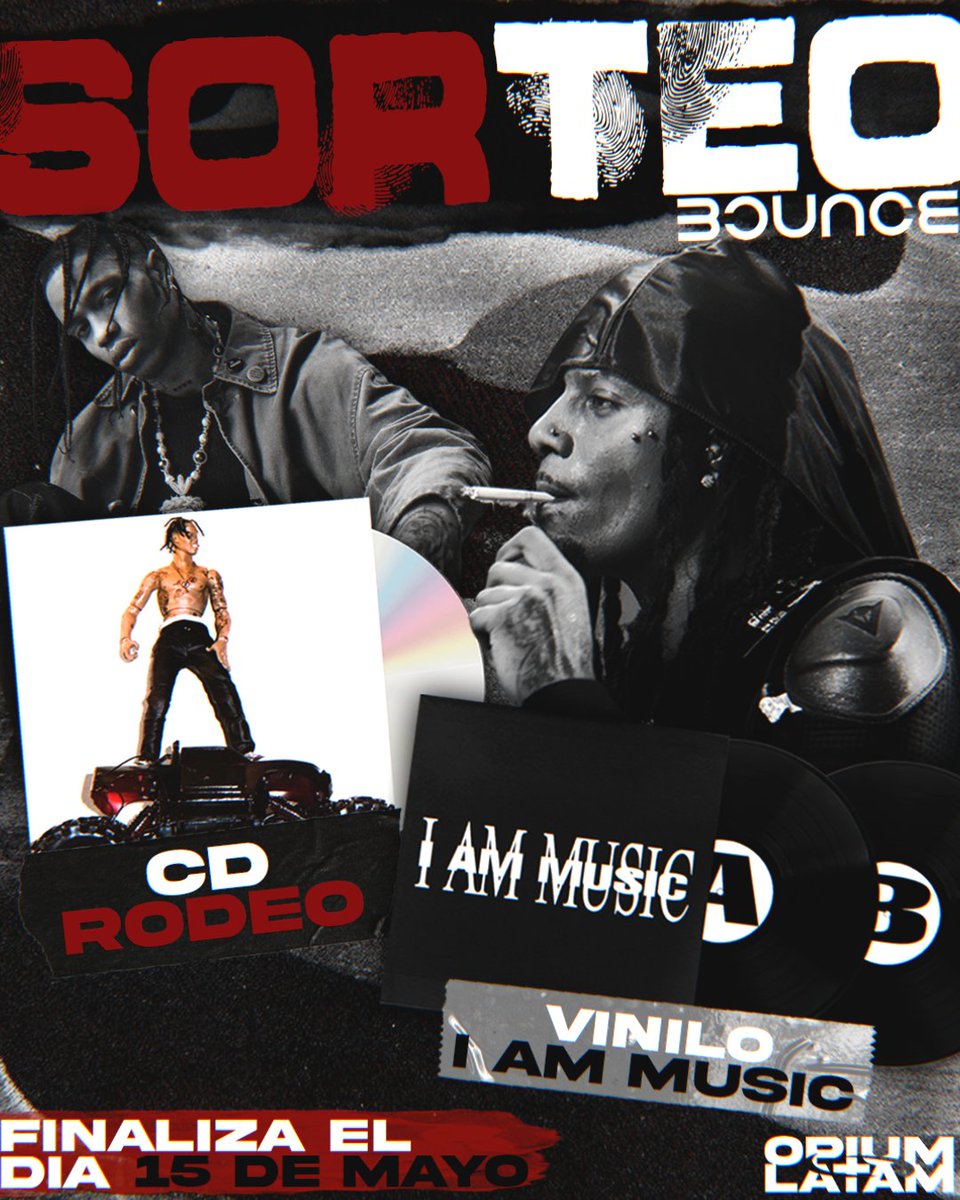 ¡Sorteo de vinilo de MUSIC de Playboi Carti y CD de Rodeo de Travis Scott![Exclusivo Argentina 🇦🇷]

Requisitos: 

• Seguirnos
• Dar RT y Like
• Comentar

Doble chance en IG: instagram.com/p/DX5OSzfDVcP/…

Este sorteo es gracias a Bounce Club.

Conseguí tus entradas acá: