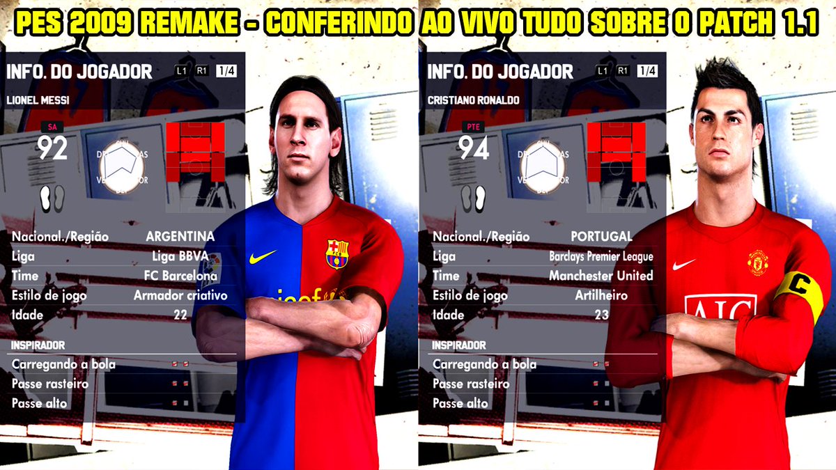 TudodePES's tweet image. PES 2009 REMAKE - CONFERINDO AO VIVO TUDO SOBRE O PATCH 1.1 

Estou ao vivo aqui: youtu.be/0j5u1hJhvgI

#efootball #PES2021 #PES2009 #PES2009Remake