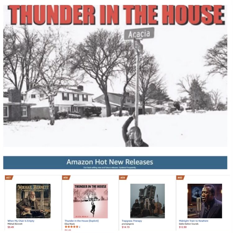EHRecords1's tweet image. ⭐️ Humble &amp;amp; thankful Sunday after 6 weeks still in the TOP 50 for my #Bluesrock release #ThunderInTheHouse ⭐️ Thrilled that you are listening Now at #38 #AmazonHotNewReleases in #BluesMusic is your fav #BluesBombshell ❤️
amazon.com/dp/B0GNLTCV57/