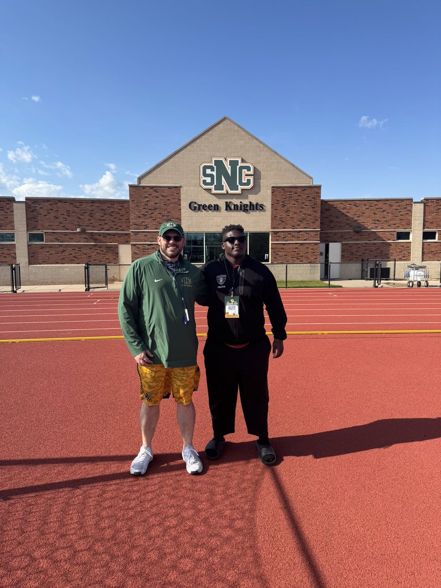 mrjaytravis's tweet photo. Thank you @RobHuberty for the Junior  Day invite and introducing me to @McCreadyForNC! I had a lot of fun touring the campus and watching @SNCfootball spring practice. Can’t wait to return back.

@PalAthletics @PalatineHS @247Sports
@MaxPreps @on3 @OJW_Scouting
@PrepRedzoneIL @dailyherald @OLMafia @EDGYTIM @grid_irons @Harrisonorth113 @EBlohowiak @AKureyX