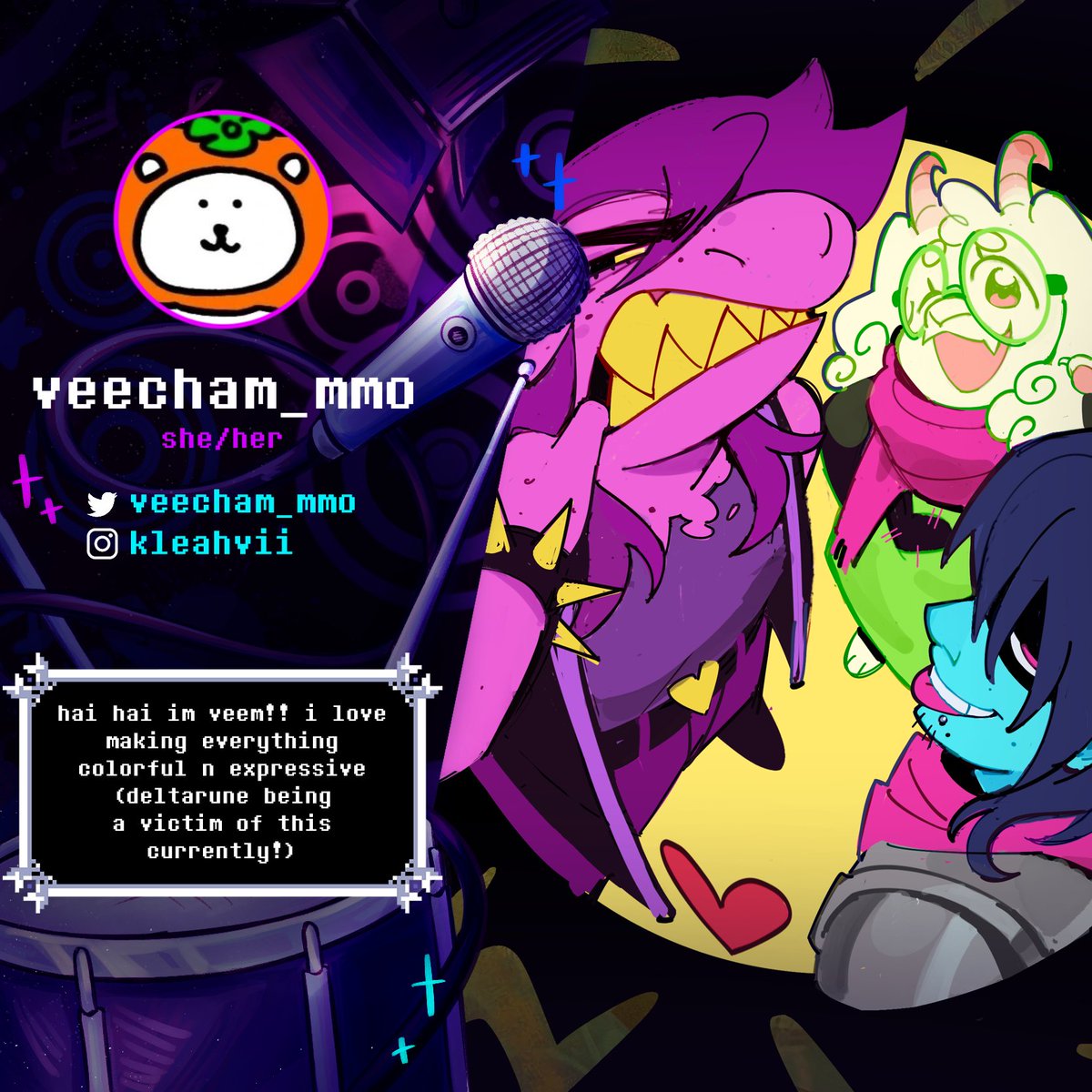 letsrockzine's tweet photo. Feast yourself, these artists are here to steal the show! Make some noise for

⭐ @veecham_mmo 
⭐ @_Panziicake_ 
⭐ @nymphacae  &amp;
⭐ @m1rafaye !! 📢💥

#DELTARUNE https://t.co/SzjZaBjChM