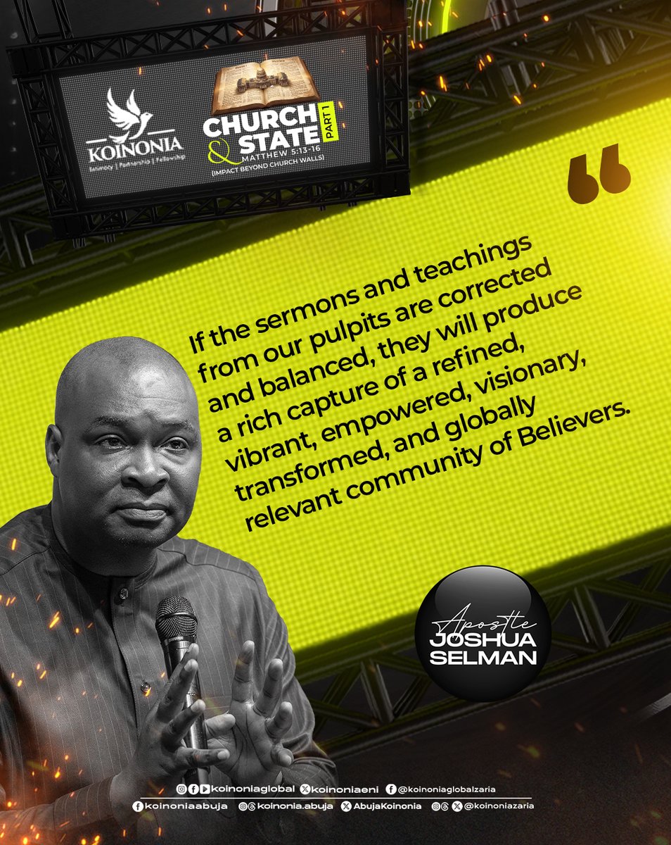 koinoniaeni's tweet photo. #ApostleJoshuaSelman
#ChurchAndStatePart1
#ImpactBeyondChurchWalls
#KoinoniaAbuja
#KoinoniaZaria
#KoinoniaGlobal https://t.co/DXk3LVZf2y