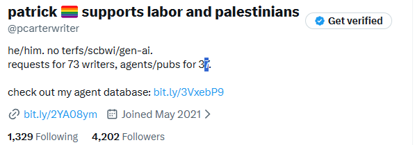 pcarterwriter's tweet image. #amquerying small profile change as i celebrate helping a 37th client get rep/pub. 

want to be 38? work with me here: patreon.com/MyAgentDatabase

good luck &amp;lt;3