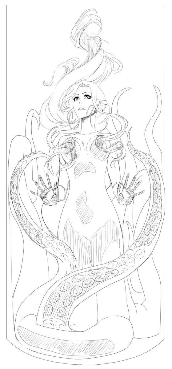 Mermay I GUESS--
postin these doodles now cuz who knows if they will ever be finished lol

1. what IF MORRI WAS A KRAKEN

2. Mermaid/Siren AU but Morri is trapped and captured by an eccentric man of science, leading to them both learning about eachother's worlds
#bleachoc #mermay