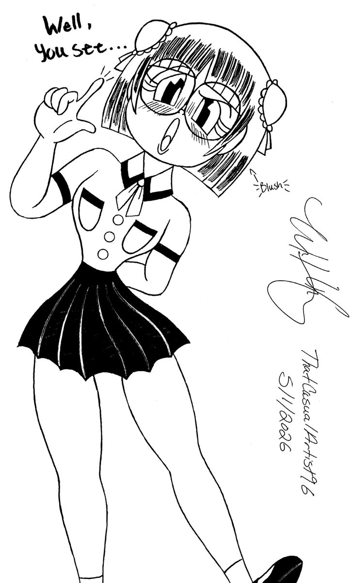 casualartist96's tweet image. Nnneeeeerrrrrrrd!!

Starring my OC Lucy Liangdou. This character is 9 and a 1/2 years old and her race is asian, with her family being from The Republic of China a.k.a   Taiwan 🇹🇼 .

#OC #traditionalart #kawaii #meme #nerd