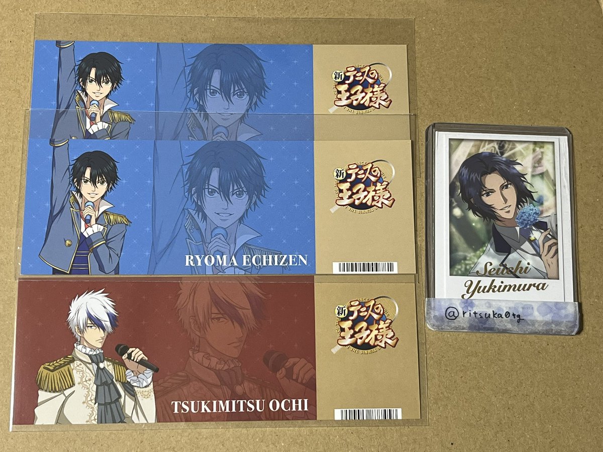 ritsuka0tg's tweet photo. 【交換】新テニスの王子様 新テニ テニプリ アニメイト ホワイトデーフェア チケット風カード 特典

譲)越前×2、越知

求)異種 幸村、同種 不二×1

お取引や手渡しについては固定をご参照ください。
条件合いましたらよろしくお願い致します。 https://t.co/31do2liOBB