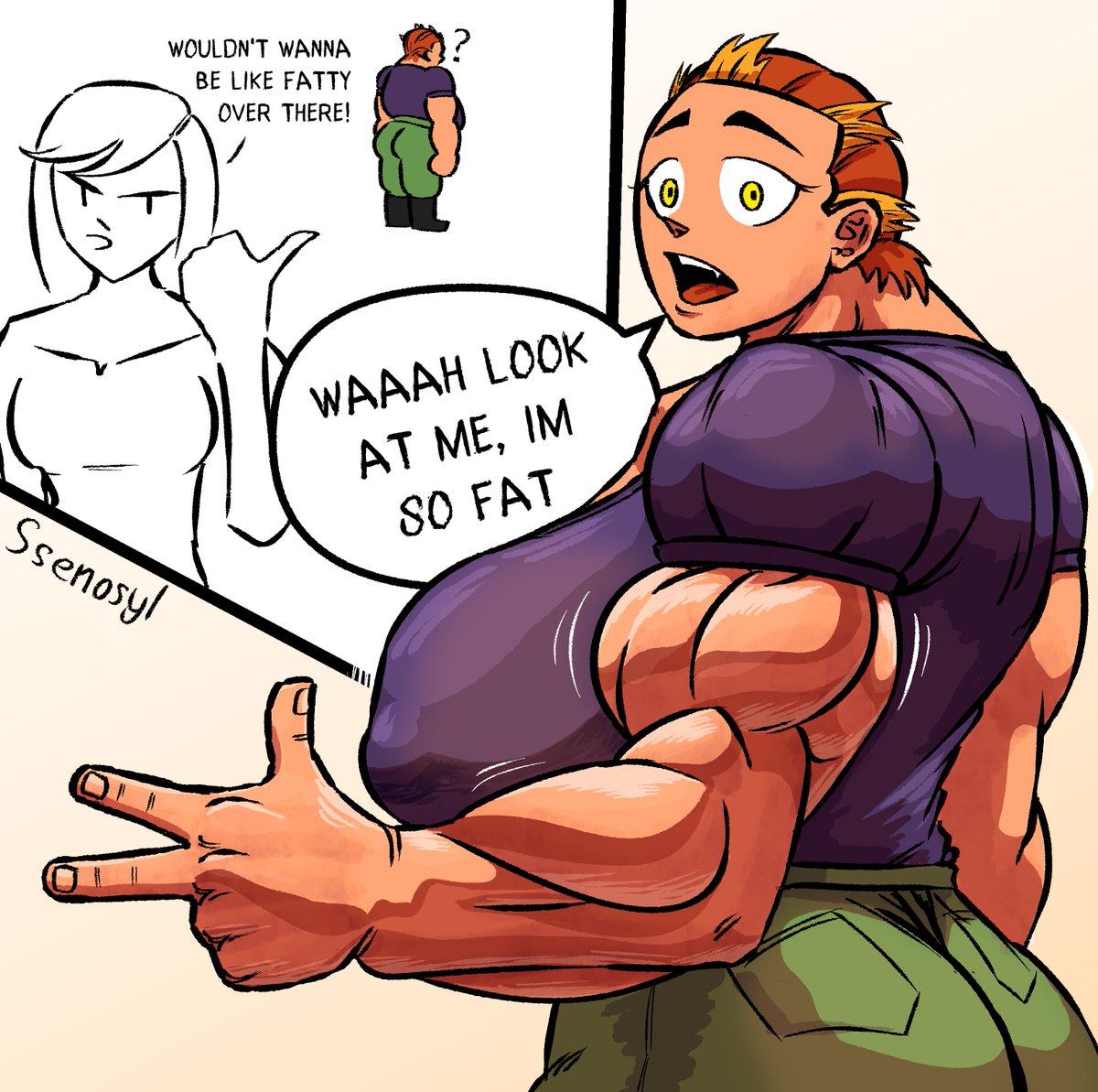 Ssenosyl's tweet photo. Powerlifter build problems https://t.co/LW4eAfaJjf