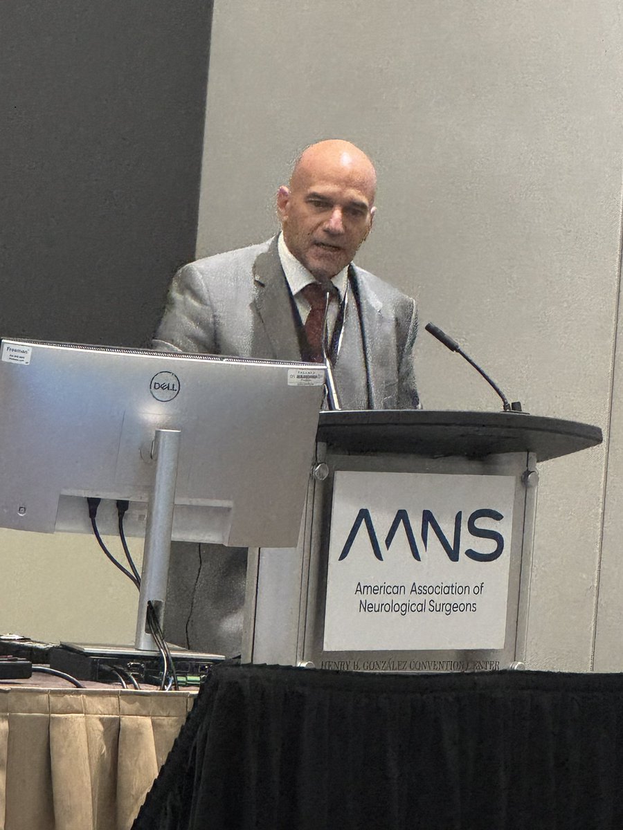 ThomasJWilsonMD's tweet photo. It was an absolute honor and pleasure to have Dr. Mariano Socolovsky give the David Kline Lecture at #AANS2026. Very inspiring and thought provoking. @spinesection #PeripheralNerve https://t.co/sajyNhjl4f