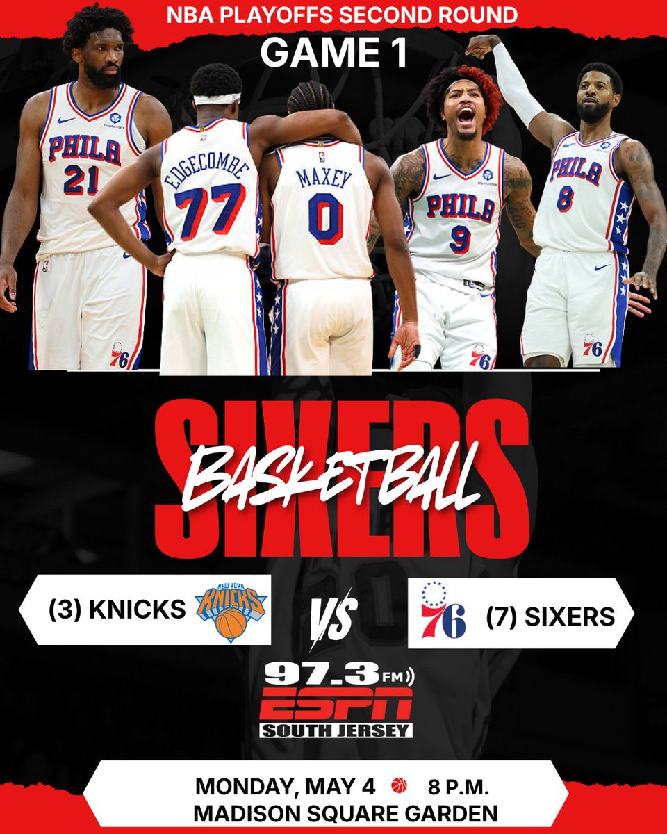 MikeGillShow's tweet image. Game 1 tomorrow night on @973ESPN 

#Sixers vs #Knicks