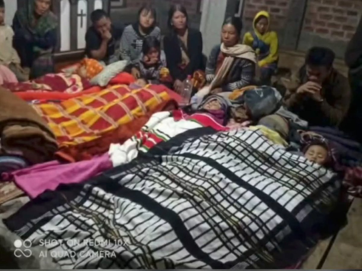 TheChindwin's tweet photo. The junta regime's relentless airstrikes in northern Chin state have tragically claimed the lives of six children and a father on Friday, as military operations escalate across war-ravaged Myanmar. 

A devastating viral video captures the moment a bomb released by a junta fighter jet struck a family's home in Khawpuichhip village, resulting in the death of a father and two of his very young children, while the mother fought for her life with severe injuries. 

In a heartbreaking toll, four other innocent children from the same village also lost their lives due to these brutal airstrikes.