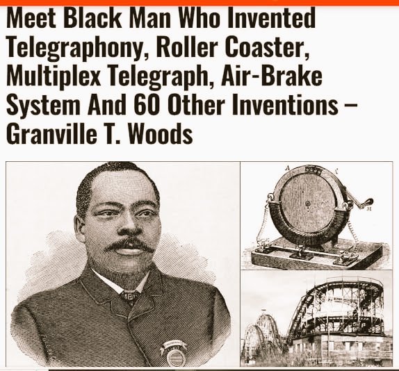 Granville Woods invented railroad telegraphy, allowing moving trains to communicate with rail stations and with each other using static electricity from existing telegraph lines to transmit messages.

#blackhistory #blackinventor
