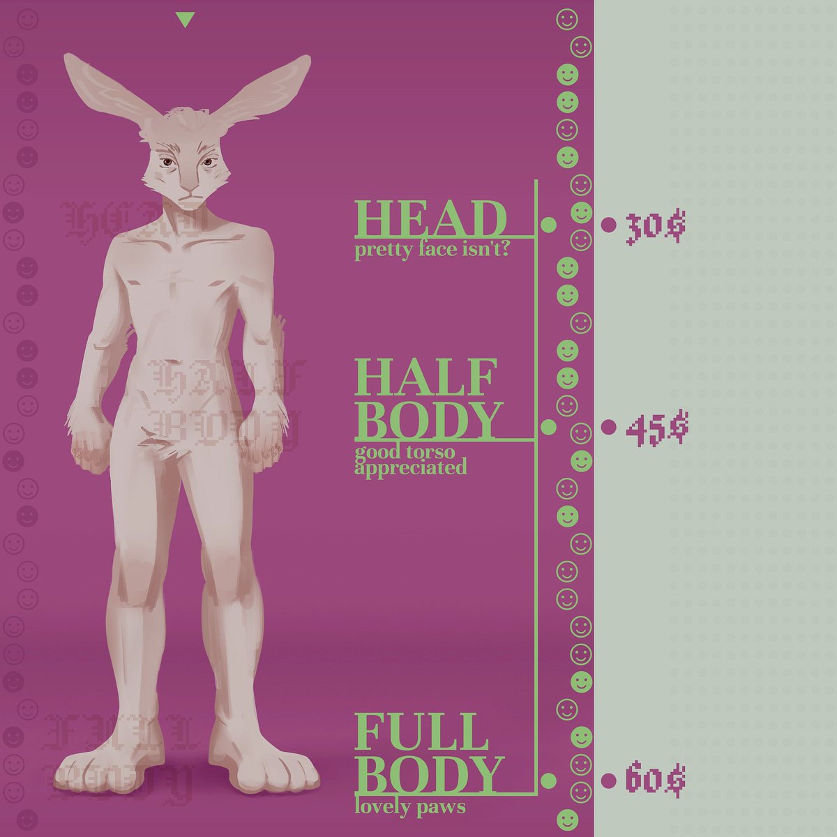 BoringChort's tweet photo. Commission price list upd
Now they lower
Headshot - 30$
Half body - 45$
Full body - 60$ https://t.co/BPadyfv8ih