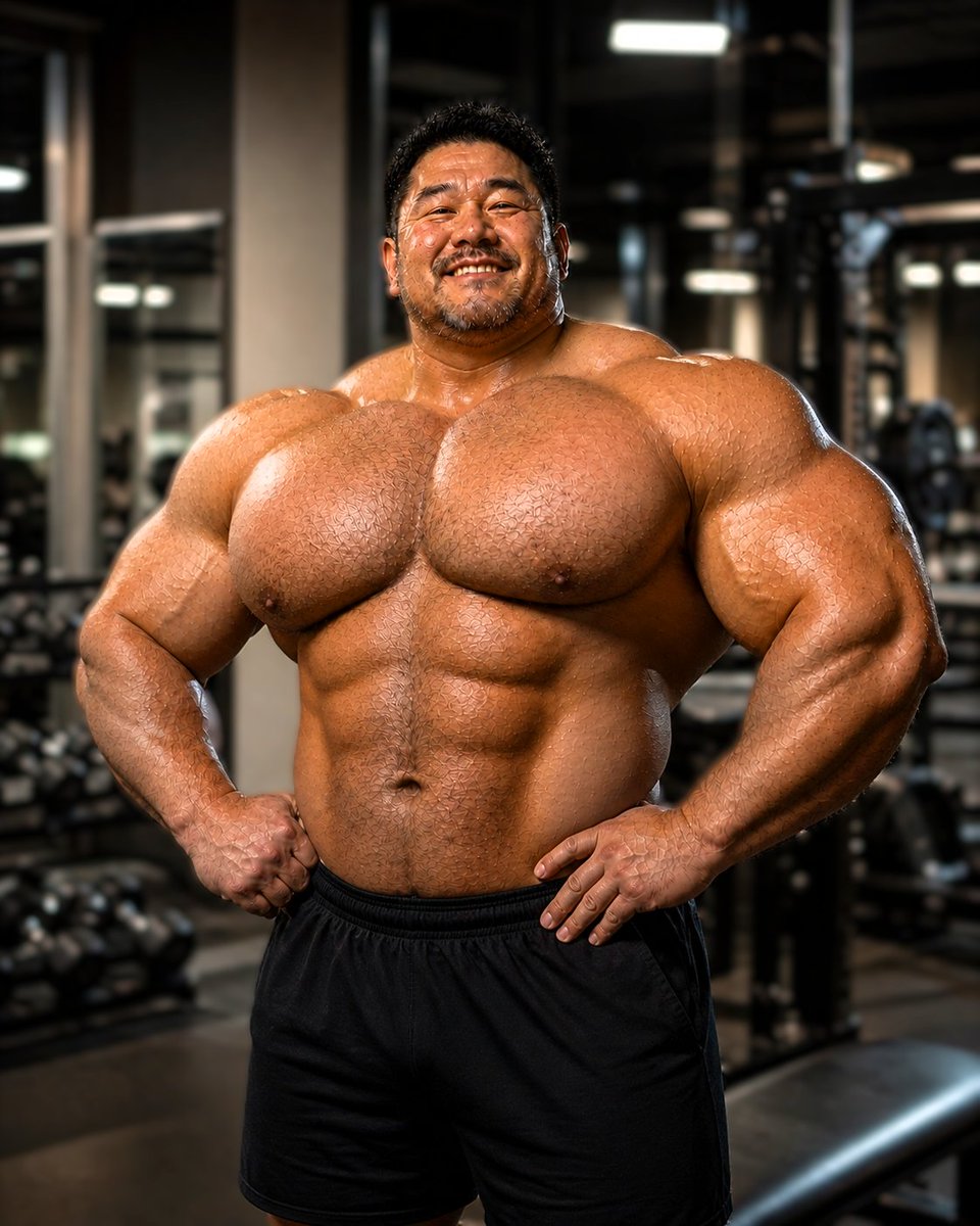 HIRO at the gym.

A heavy chest.
Thick arms.
A calm smile after training.

This is not about showing off.

It is about the body built through time,
discipline,
and quiet confidence.

HIRO begins here.