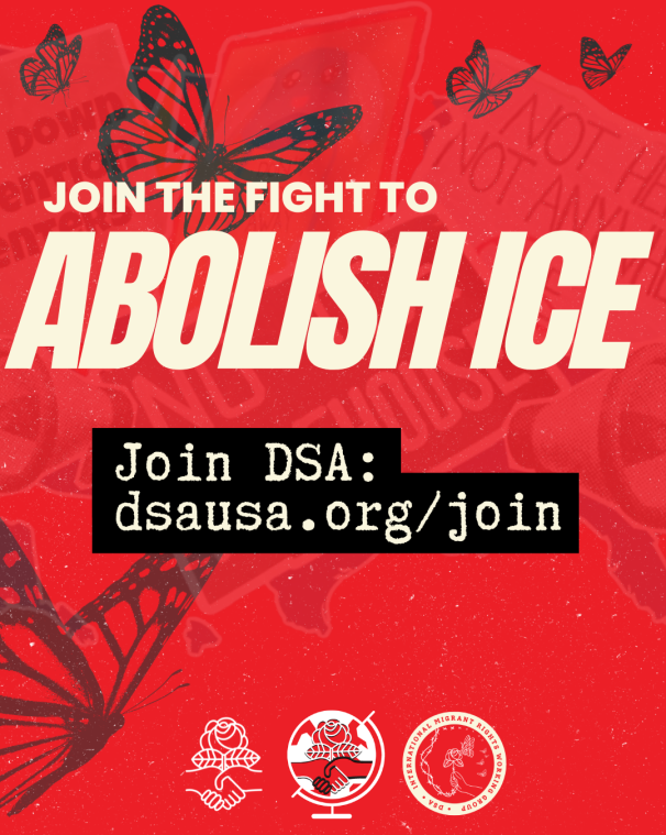 dsa_intl_comm's tweet photo. Join the fight from wherever you are —  https://t.co/HTo5u5N08w  and take a few minutes to urge your Members of Congress to block this administration’s attacks on immigrants with @detentionwatch:  https://t.co/QZLilYHEXC https://t.co/Fs9z1ZQzqv