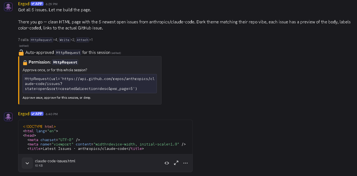 ergod_dev's tweet photo. dropping new tools into ergod and testing them out. #aidiscordbot https://t.co/yuSedHOx9U