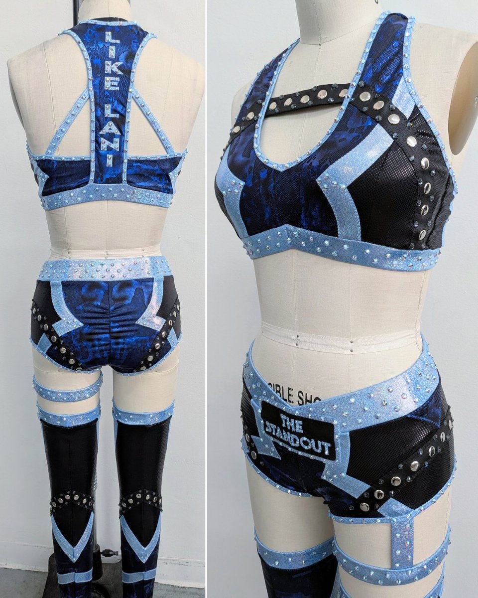 nogimmickgear's tweet image. No one does it Like Lani! Newest gear designed and made for @kelani_wwe ! 
💙🖤🩵🖤💙
#nxt @wwenxt @wwe #wwe #likelani #prowrestlinggear #customwrestlinggear