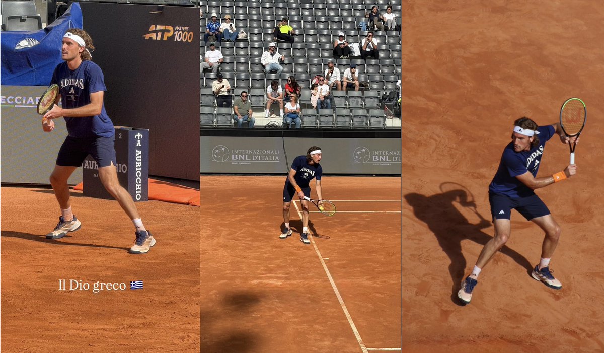 TennisMediaHype's tweet image. Greek #1 Stefanos Tsitsipas (World #3 high) practiced on Center Court at Foro Italico in Rome, Italy (with Perricard)

Sunday May 3, 2026

Ahead of #IBI26 ATP Masters 1000 claycourt tennis tournament where Stef has been a finalist before