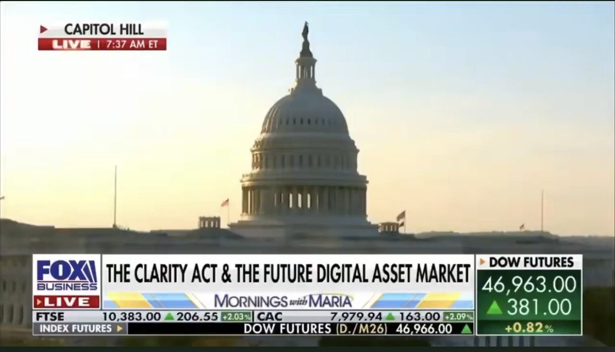 Mkuiilfypf's tweet image. Breaking update!

The CLARITY ACT is up against a make-or-break deadline.
Fox News reports this bill could open the floodgates for massive institutional investment into crypto.
Trump is poised to sign the legislation into law.
 #usa #trump #president #trading