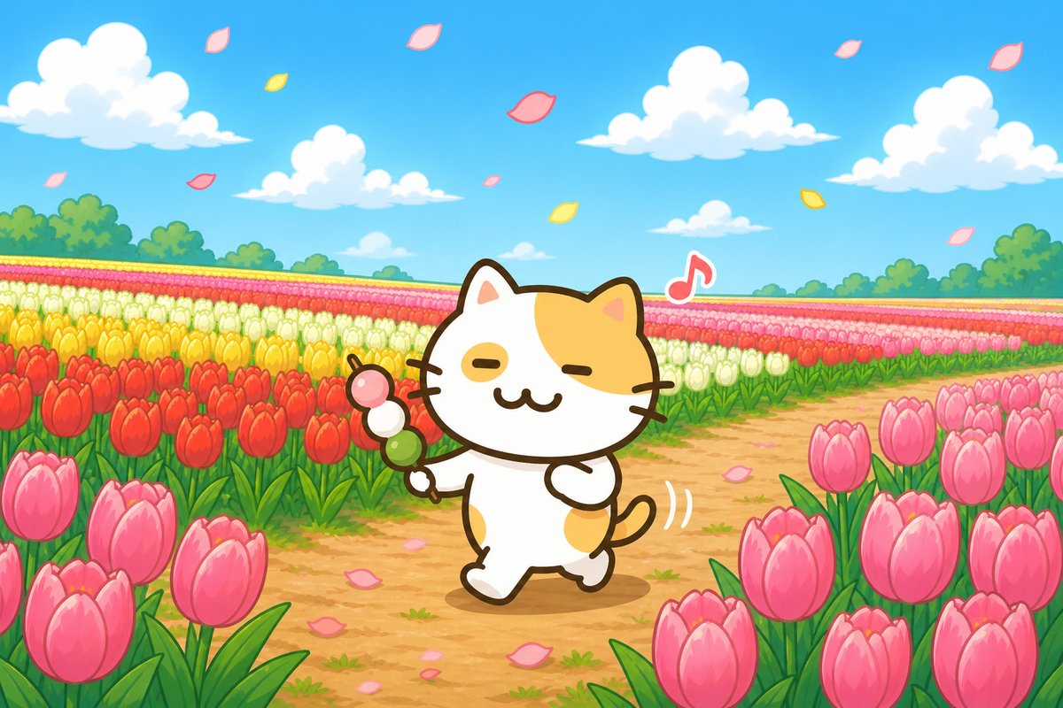 本日5/4は胎内市チューリップ祭り最終日！🌷綺麗な景観を楽しんだ後は