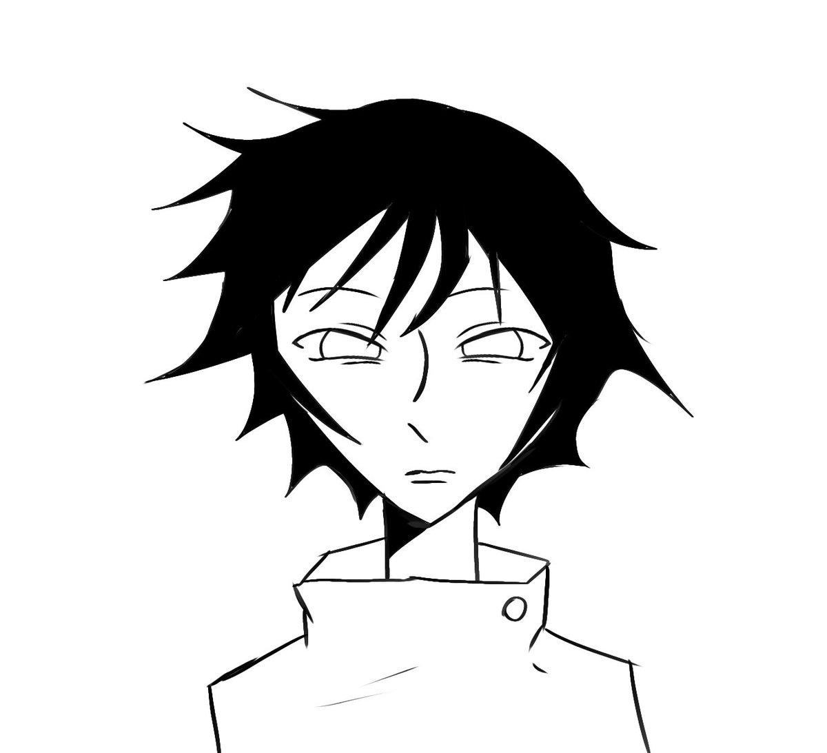 Cutie_chiyo's tweet image. Old Megumi drawing I never finished #jjk