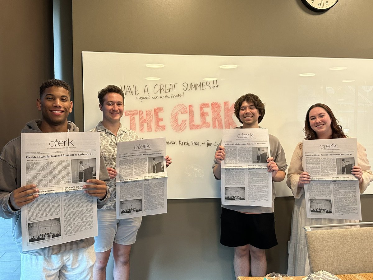 HaverfordClerk's tweet photo. Proud to see The Clerk, @haverfordedu Independent Student Newspaper release its 2025–2026 Academic Year Edition — and with it, the first print volume in the paper’s history. 

@pspapress https://t.co/qm16dX5XDG